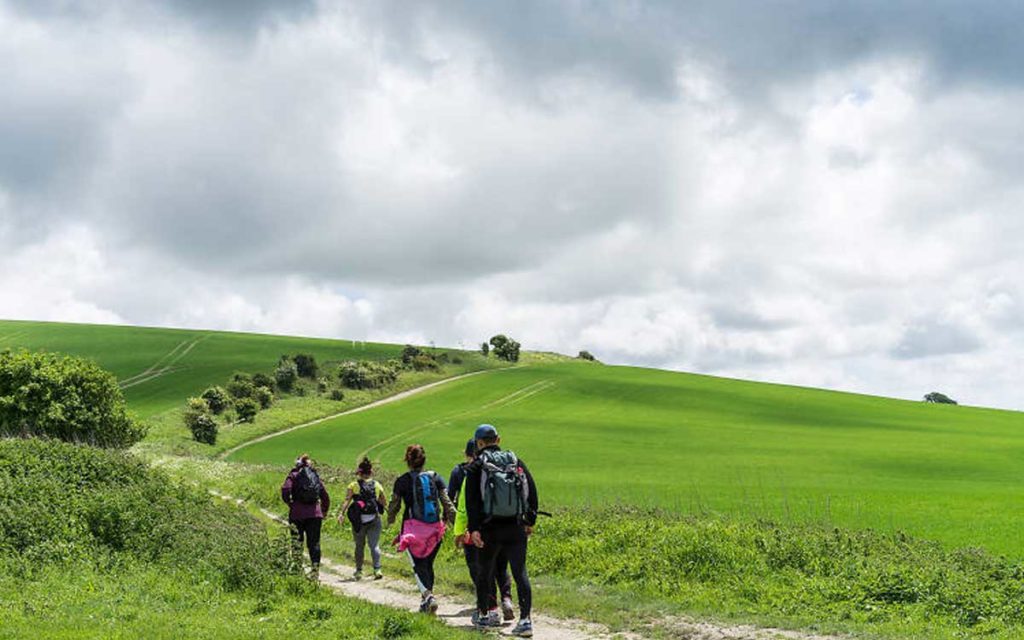 A South Downs ridge and Seaford Head, walking place: