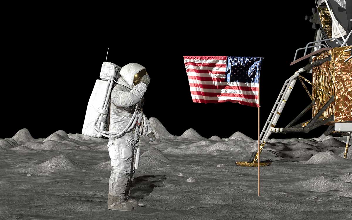 How can a Flag flap in space? moon landing