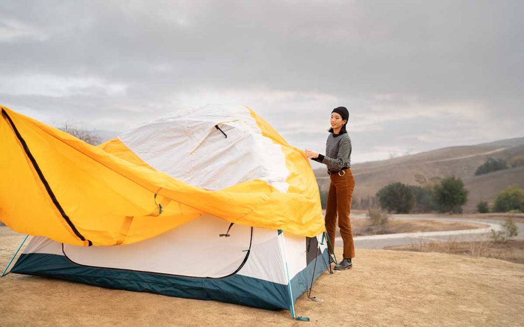 Learn Setting Up the Tent at Home: